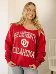 OU Sooners Vintage Sport Red Flashdance Sweatshirt