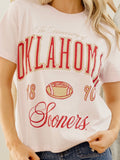 OU Sooners Wave Arch Pink Ellie Perfect Tee