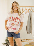 OU Sooners Wave Arch Pink Ellie Perfect Tee