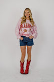 OU Sooners Wave Arch Pink Thrifted Sweatshirt