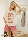 OU Sooners Wave Arch Vintage White Ellie Perfect Tee
