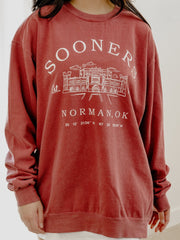 OU Stadium Coordinates Crimson Sweatshirt