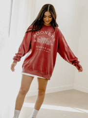 OU Stadium Coordinates Crimson Sweatshirt