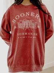 OU Stadium Coordinates Crimson Sweatshirt