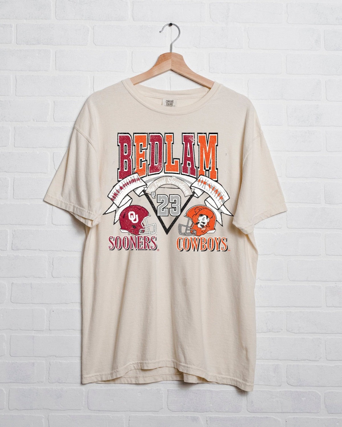 OU v OSU Bedlam Final Showdown Ivory Tee