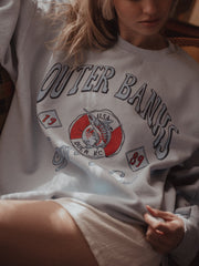 Outer Banks Sporting Club Light Blue Thrifted Sweatshirt