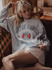Outer Banks Sporting Club Light Blue Thrifted Sweatshirt