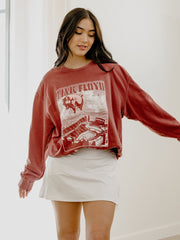 Pink Floyd Arkansas Razorbacks Animals Cardinal Sweatshirt