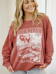 Pink Floyd Arkansas Razorbacks Animals Cardinal Sweatshirt