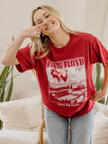 Pink Floyd Arkansas Razorbacks Animals Cardinal Thrifted Tee