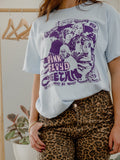 Pink Floyd Cheetah Flyer Blue Thrifted Distressed Tee