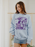 Pink Floyd Cheetah Flyer Blue Thrifted Sweatshirt