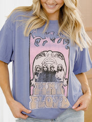 Pink Floyd Festival Colors Violet Thrifted Distressed Tee