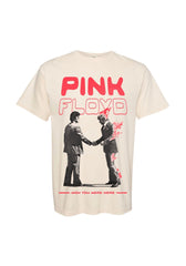 Pink Floyd Wish You Were Here Off White Thrifted Distressed Tee