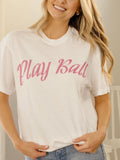 Play Ball Baseball Memorabilia White Tee