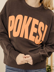 Pokes Mono Puff Ink Smoke Oversized Crew Hi-Dive Sweatshirt