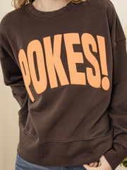 Pokes Mono Puff Ink Smoke Oversized Crew Hi-Dive Sweatshirt