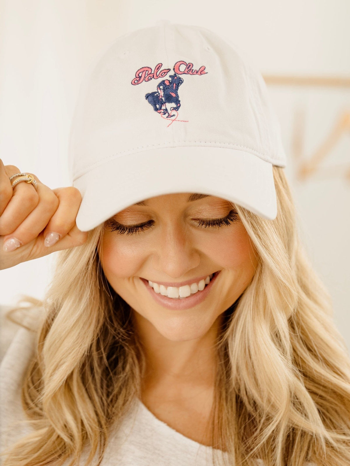 Polo Club White Embroidered Hat