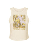 Purple Haze Off White Micro Cropped Tank