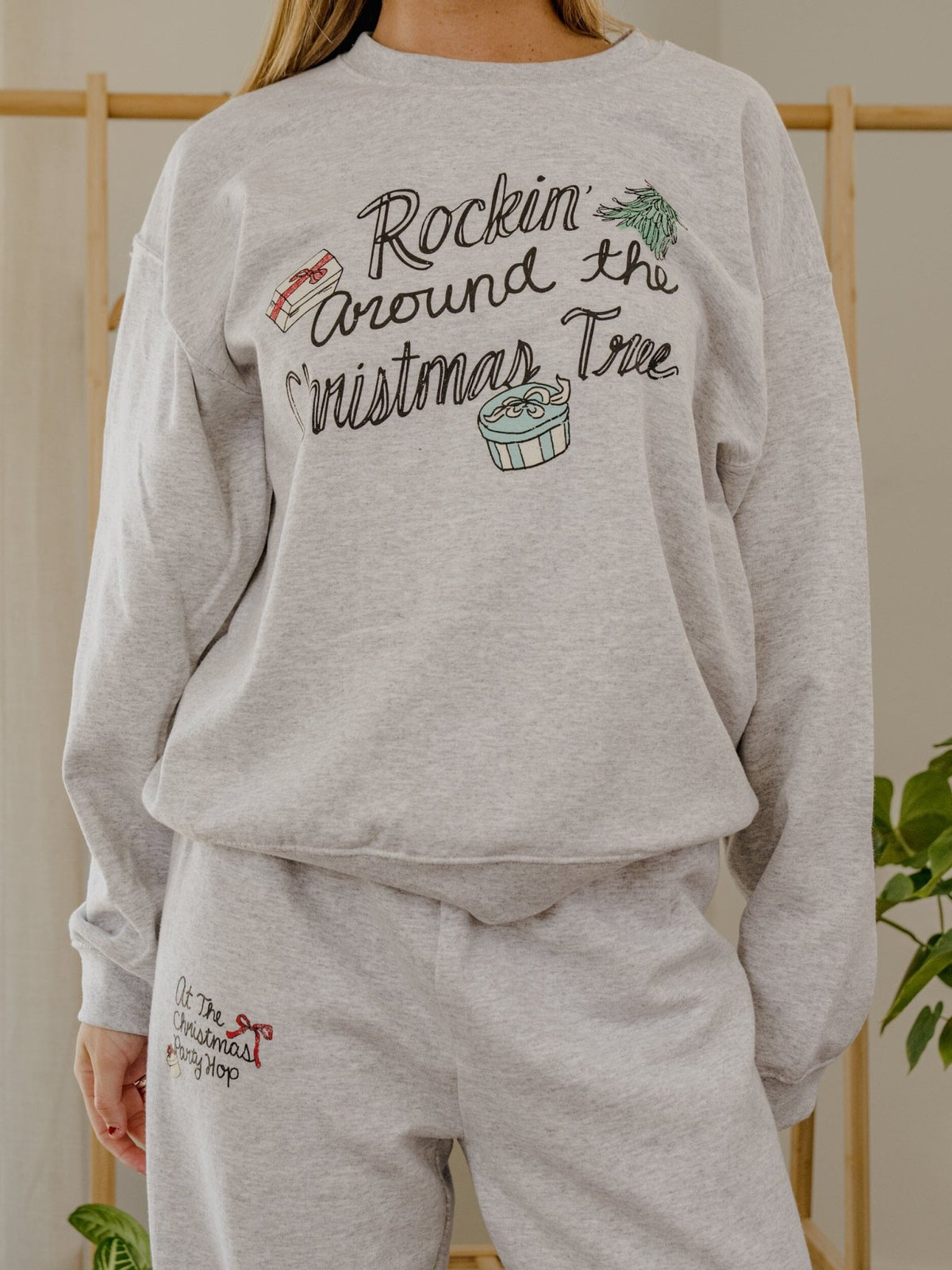 Rockin' Around The Christmas Tree Ash Gray Sweatshirt