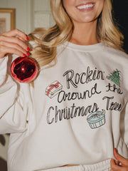 Rockin' Around The Christmas Tree White Sweatshirt