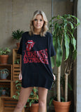 Rolling Stones Arkansas Razorbacks Dazed Black Thrifted Tee