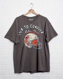 Rolling Stones Auburn Tigers Helmet Lick Charcoal Thrifted Tee