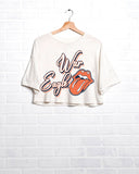 Rolling Stones Auburn Tigers Malibu Puff Ink Off White Cropped Tee