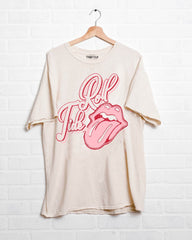 Rolling Stones Bama Crimson Tide Malibu Puff Ink Off White Thrifted Tee