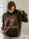 Rolling Stones Bama Psych Smoke Oversized Crew Sweatshirt