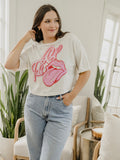 Rolling Stones Bama Roll Tide Malibu Puff Ink Off White Cropped Tee