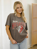 Rolling Stones Huskers Baseball Diamond Off Black Thrifted Tee