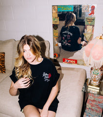 Rolling Stones Japan 2006 Black Thrifted Distressed Tee (FINAL SALE)