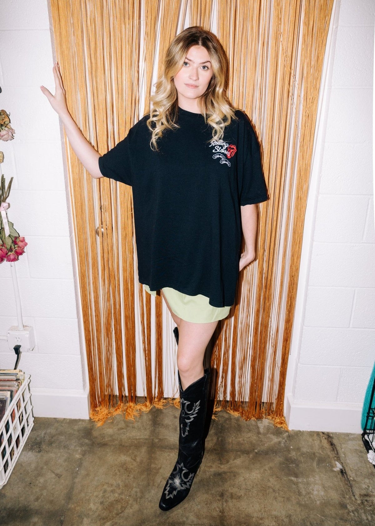 Rolling Stones Japan 2006 Black Thrifted Distressed Tee (FINAL SALE)