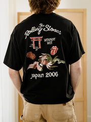 Rolling Stones Japan 2006 Black Thrifted Distressed Tee (FINAL SALE)