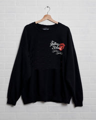 Rolling Stones Japan 2006 Black Thrifted Sweatshirt (FINAL SALE)