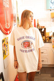 Rolling Stones KU Rock Chalk Jayhawks Football Lick Off White Thrifted Tee