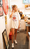 Rolling Stones KU Rock Chalk Jayhawks Football Lick Off White Thrifted Tee