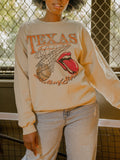Rolling Stones Longhorns Basketball Net Sand Thrifted Sweatshirt