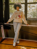 Rolling Stones Longhorns Basketball Net Sand Thrifted Sweatshirt