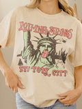 Rolling Stones NYC Liberty Off White Hi-Dive Tee