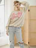 Rolling Stones OU Malibu Puff Ink Sand Thrifted Sweatshirt