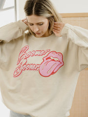 Rolling Stones OU Malibu Puff Ink Sand Thrifted Sweatshirt