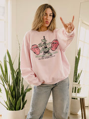 Rolling Stones Paris Puff Ink Pink Thrifted Sweatshirt