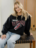 Rolling Stones Razorbacks Baseball Diamond Black Thrifted Sweatshirt