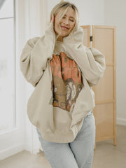 Rolling Stones Stage Circle Sand Thrifted Sweatshirt