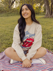 Rolling Stones Start Me Up Sand Thrifted Sweatshirt