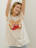 Rolling Stones Stoned Off White Thrifted Distressed Tee