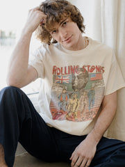 Rolling Stones Tattoo You Off White Thrifted Distressed Tee