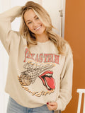 Rolling Stones Texas Tech Basketball Net Sand Thrifted Sweatshirt